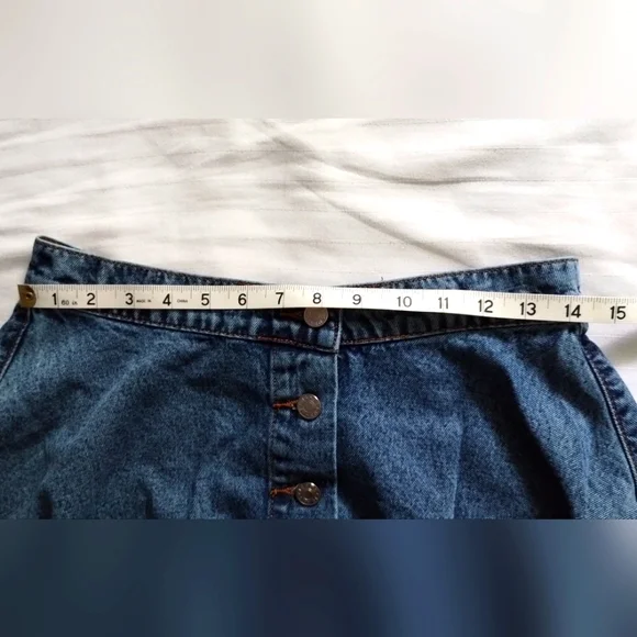 A-line Flowy Jean Skirt - Picture 5 of 8